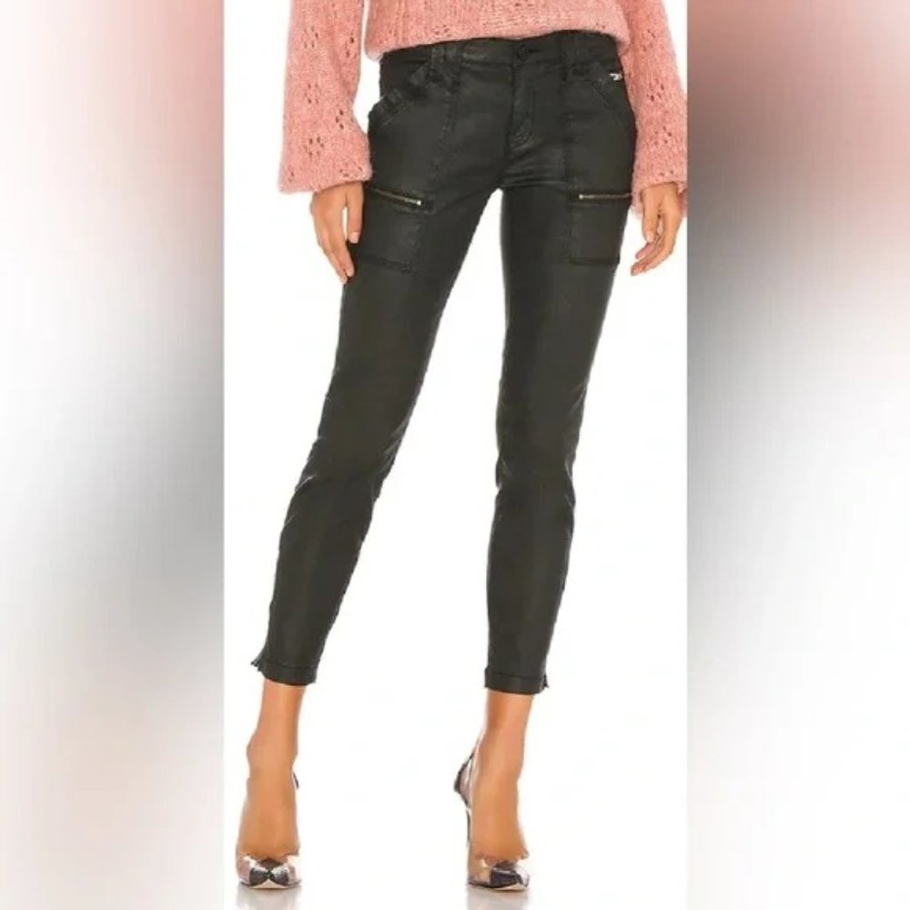 Joie -Park Skinny B Ankle Coated Pants - Faux Leather - Sz 25 - NWOT - Ankle Zip